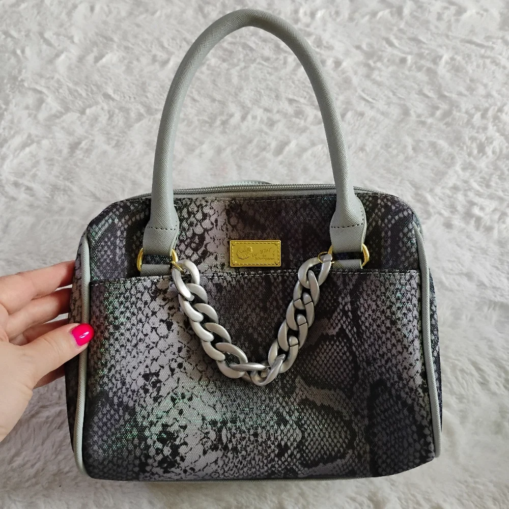 Luv Betsey By Betsey Johnson Iridescent Snake Print Satchel